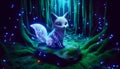 A cybernetic fox companion, Ai generated image Royalty Free Stock Photo