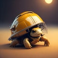 AI futuristic realistic 3d turtle