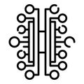 Cybernetics icon, outline style Royalty Free Stock Photo