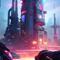 cyberpunk beautiful highly detailed futuristic hyper-realistic city