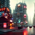 cyberpunk beautiful highly detailed futuristic hyper-realistic city