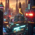 cyberpunk beautiful highly detailed futuristic hyper-realistic city