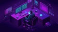 Cyberpunk Coder\'s Workstation