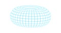 Cyberpunk 3d Wireframe Torus