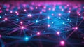 Cyberpunk Network: Abstract Tech, Data Connection. Digital Circuit Background Royalty Free Stock Photo