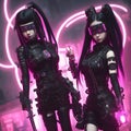 CyberPunk Ninja Girls.