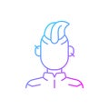 Cyberpunk person gradient linear vector icon