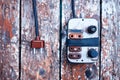 Cyberpunk power control switch bokeh background Royalty Free Stock Photo