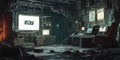 A Cyberpunk Resistance Base Hidden Inside a Digital Mountain for Futuristic, Sci-Fi, and Cyberpunk Design Projects