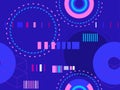 Cyberpunk seamless pattern. Retro futurism of the 80s. Signal error, pixel mosaic. Computer screen error. Vector