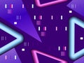 Cyberpunk seamless pattern. Retro futurism of the 80s. Signal error, pixel mosaic. Computer screen error. Vector illustration
