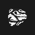 Cyberpunk tech style arrow, pointer. Cyber arrow. Cyberpunk aesthetics, futuristic navigation design element. Vector