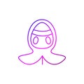 Cyberpunk wear hood icon. Futuristic mask. High tech technology. Future with robot technology Royalty Free Stock Photo