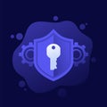 Cybersecurity and access protection vector icon