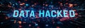 Cybersecurity breach and data hacking warning