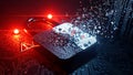 Cybersecurity Breach: Digital Padlock Shattering on Circuit Board Royalty Free Stock Photo