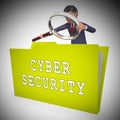 Cybersecurity Business Cyber Security Manager 3d Rendering