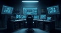 Cybersecurity Command Center Royalty Free Stock Photo