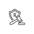 Cybersecurity Compliance line icon