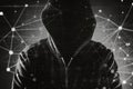 Cyber security, computer hacker with hoodie Royalty Free Stock Photo