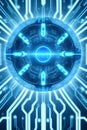 cybersecurity computer interface that utilizes artificial intelligence and machine learning algorithm generative ai Royalty Free Stock Photo