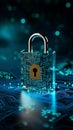 Cybersecurity concept Cyber attack block symbolizing data protection vigilance