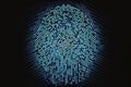Cybersecurity concept. Digital fingerprint. Generative AI
