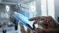 Implementing Zero-Trust security: digital identity and network protection. Royalty Free Stock Photo