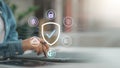 Cybersecurity concepts include information security and encryption, secure access to users' personal information,