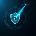 Cybersecurity and Data Protection Concept with Digital Shield Royalty Free Stock Photo