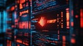 Cybersecurity Data Stream: Digital Key Encryption Royalty Free Stock Photo