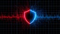 Cybersecurity Digital Shield Protecting Data and Network Royalty Free Stock Photo