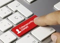 CyberSecurity Expert - Inscription on Red Keyboard Key Royalty Free Stock Photo