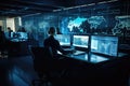 Cybersecurity Experts Monitor Network Traffic To Prevent Potential Threats. Generative AI