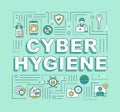 Cybersecurity hygiene word concepts banner