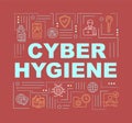 Cybersecurity hygiene word concepts banner