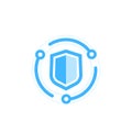Cybersecurity icon, data protection concept