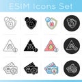 Cybersecurity icons set