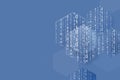 Cybersecurity and information or network protection, information. Abstract data server internet technology. Vector illustration