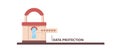 Cybersecurity and information or network protection. Future technology web services for business and internet project
