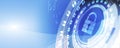 Cybersecurity and information or network protection. Future technology web services for business and internet project