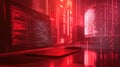 cybersecurity information technology red Royalty Free Stock Photo
