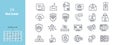 Cybersecurity line icon set. Data Protection, Encryption, Cloud Security, Malware, Data Leak, Compromised Password, Scam
