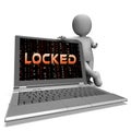 Cybersecurity Lock Digital Threat Security 3d Rendering Royalty Free Stock Photo