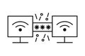 Cybersecurity outline icon