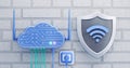 Cybersecurity of Personal Wi-Fi Cloud Royalty Free Stock Photo