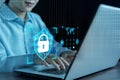 Cybersecurity privacy data protection and encryption concept, Internet network security, Information safety and encryption, Future