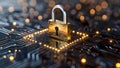 Cybersecurity Shield: Encrypting the Digital World. Concept Data Privacy, Cyber Threats, Security