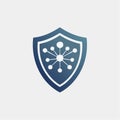 Cybersecurity Shield Network Icon Royalty Free Stock Photo