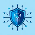 Cybersecurity Shield Network Protection Digital Security Royalty Free Stock Photo